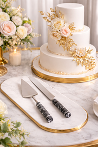 ชุดมีดและที่ตักเค้กงานแต่งงาน ชุดตัดเค้กสีทอง ชุดเสิร์ฟเค้กระดับพรีเมียม ชุดมีดตัดเค้กสแตนเลส - Product Image 3