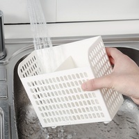 Égouttoir de rangement en plastique pour cuisine, accessoires ménagers, utilisation sous évier, pour cuillères, fourchettes, couteaux