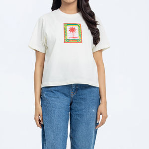 Compre Camisetas Personalizadas de Cuello Redondo en Poliéster/Algodón, Corte Regular para Mujer, Ecológicas, Cómodas para el Hogar, Color Caramelo, Secado Rápido - Product Image 1