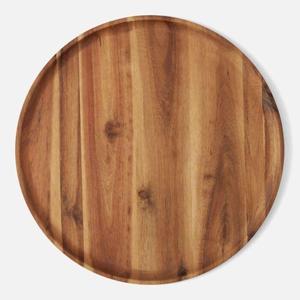 Premium Acacia Wood Round Dinner <b>Plate</b> Handmade Eco Friendly Wooden Serving <b>Plate</b> Restaurant Tableware Kitchen Dining <b>Plate</b> - Product Image 1