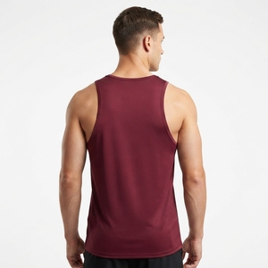 Hot Selling Custom Design High Quality Casual Men's <b>Tank</b> <b>Tops</b> <b>Knitted</b> Polyester/Cotton Solid Color Quick Dry Breathable 220 - Product Image 4