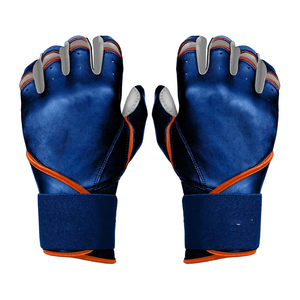 Guantes de Bateo de Béisbol Profesionales para Hombre, Acolchados, de Tela No Tejida, de la Mejor Calidad, Personalizados al por Mayor, Azul y Rojo - Product Image 6