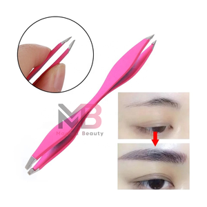 Pinzas Profesionales de Acero Inoxidable de Doble Punta para Cejas, Colores Personalizados, Puntas Inclinadas y Puntiagudas, Uso en Belleza y en el Hogar - Product Image 3