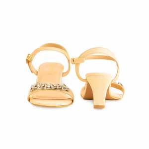 Sandalias de tacón doradas FN6070 para mujer Diseño elegante y elegante - Product Image 2