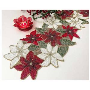 High Quality Handmade Floral Christmas <b>Table</b> Runner Beaded Fall Runner for Dining <b>Table</b> Perfect for Halloween Christmas & Easter - Product Image 4