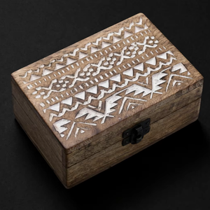 Caja de madera, caja blanca de lujo, caja de madera grabada con láser - Product Image 1