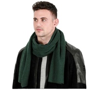 Écharpe/Châle d'hiver 100 % cachemire pour homme, motif losanges élégant, bordure chevrons, durable et confortable