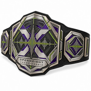 Cinturón de Campeonato Personalizado de Neón con Placas Metálicas para Lucha Libre, Boxeo, MMA, Cuero PU, Logotipo Personalizado, Fabricación OEM - Product Image 2
