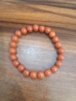 Bracelets classiques unisexes en perles d'imitation corail, forme boule, style vintage, bijoux plaqués rhodium, accessoire de mode