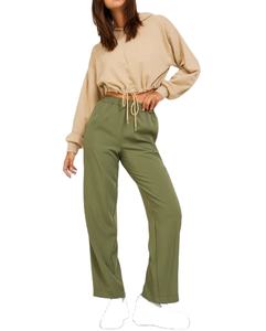 Sudaderas con capucha recortadas en blanco de poliéster y algodón de alta calidad para mujer, ropa de calle, sudaderas con Capucha de punto personalizadas a la moda para mujer - Product Image 5