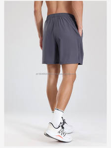 Pantalones cortos informales lisos para hombre, de poliéster, de secado rápido, transpirables, de longitud media, de talla grande, para uso diario - Product Image 2