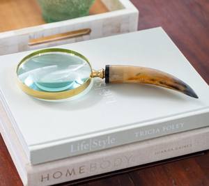 Classic Brass Magnifying Glass with <b>Ergonomic</b> Handle High Clarity Lens for Reading Inspection Coins Crafts Office <b>Desk</b> Accessory - Product Image 5