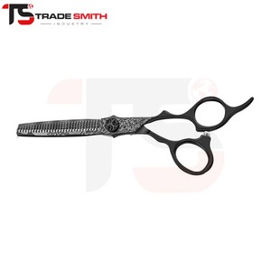 Ciseaux à effiler professionnels TSI en acier inoxydable élégants à 30 dents avec poignée ergonomique pour la coiffure texturée et de précision - Product Image 1