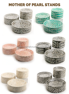 Bandeja de perlas de color negro natural con cubierta acrílica, bandeja de servicio con incrustaciones de conchas para decoración de Ramadán y Eid, venta al por mayor, de Vietnam - Product Image 6