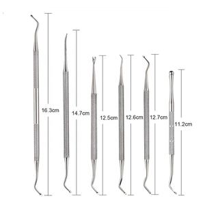 Pedicure Manicure Tools Nail <b>File</b> Dead Skin Push Cuticle Remover Nail Pusher Gold Stainless Steel Cuticle Pusher Nail Art - Product Image 3