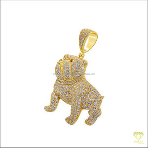 Collar con colgante de Animal único, Diamante cultivado en laboratorio VVS completamente helado, accesorio de joyería de Hip Hop chapado en rodio de plata 925 - Product Image 2