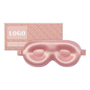 หน้ากากปิดตาผ้าไหม3D 100% สำหรับการนอนหลับที่ดีขึ้นหน้ากากของขวัญแบบปิดตาผ้าไหมหรูหราโลโก้ออกแบบได้ตามต้องการ - Product Image 2