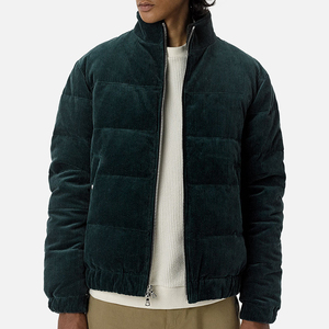 OEM High Quality Custom Logo Fashion Corduroy Outdoor Winter <b>Padded</b> Bubble Men Cropped Puffer <b>Jacket</b> - Product Image 1