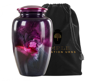 โกศบรรจุอัฐิสำหรับผู้ใหญ่แบบพรีเมียม  วัสดุอะลูมิเนียมเคลือบเงา  งานแฮนด์เมดสำหรับงานศพ  ความจุ 220 คิวบิกอินช์ เป็นมิตรกับสิ่งแวดล้อม - Product Image 3