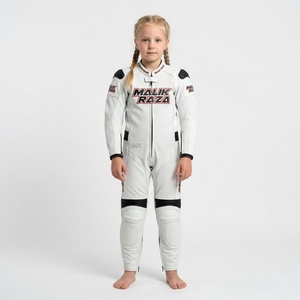 Combinaison de course en cuir pour enfants, une pièce, en cuir de vachette, MOQ 1 - Product Image 5