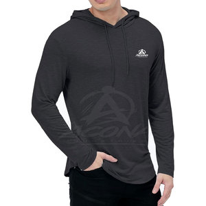 Winter Casual Men's Gym <b>Hoodies</b> with Eco-Friendly Quick Dry Breathable Fabric Adjustable Hood Customizable for <b>Workouts</b> Running - Product Image 5