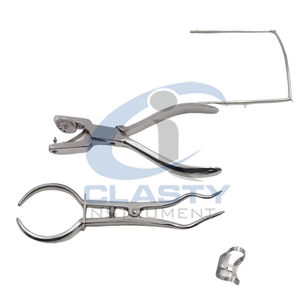 CE ISO Approved Ergonomic Manual Dental Basic Rubber Dam Instruments Kit Steel <b>Clamps</b> <b>Frame</b> Forceps Ivory Punch Pliers - Product Image 6