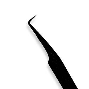 Pince à épiler Surtechs GJ-858 en acier inoxydable courbé, pointe de précision de 10 mm, surface lisse pour l'application sur les sourcils - Product Image 2