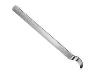 Retractor óseo de cadera tipo palanca curvo de 300 mm (11.34 pulgadas) con punta roma, ancho de mandíbula de 6.2 mm y ancho de mandíbula interna de 28 mm, tipo Hohmann, en venta - Product Image 5