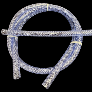 Tuyau en PVC tressé transparent Ascent India 8 mm ID x 12 mm OD 10 bars pour eau et air, renforcé - Product Image 1