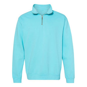 Sweat à capuche polaire pour homme avec demi-fermeture éclair, col montant, imperméable, coupe-vent, logo personnalisé brodé - Product Image 6