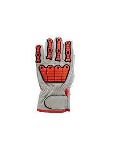 Gants de travail en cuir robuste anti-choc pour mécaniciens et plateformes pétrolières, avec protection TPR résistante aux chocs - Product Image 5