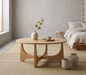 Designer Kaiya Set Teakwood Authentic Solid Wood Construction Convertible Modern Artistic Pedestal Coffee <b>Table</b> Stylish - Product Image 5