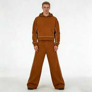 Servicio OEM, Conjunto Deportivo de Moda para Hombre, Estilo Informal, Invierno, con Diseño Personalizado, Estampado Gráfico, Bordado con Logotipo Propio - Product Image 1