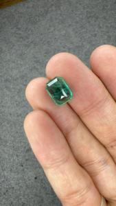 Émeraude naturelle de 3,64 carats, taille octogonale, pierre précieuse verte facettée pour bague, pendentif, collier, bijoux, vente en gros - Product Image 2