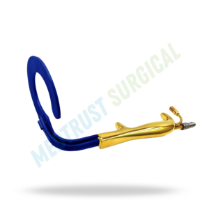 C Circular Breast Retractor Insulated With Fiber <b>Optic</b> 23cm Surgical <b>Instrument</b> Breast Surgery Retractor Tool - Product Image 4