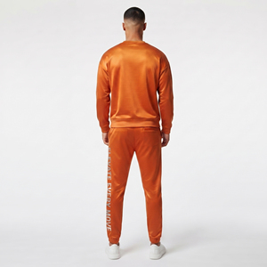 Men Crew Neck Printed Sweatshirt And Jogger <b>Set</b> 100% Polyester Fleece Printed Sweat Suit Men's 350gsm Polyester Sweat Suits Men - Product Image 2