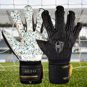 Gants de gardien de but en tricot de qualité supérieure personnalisables par les fabricants, avec paume super adhérente et injectée de caoutchouc - Product Image 2