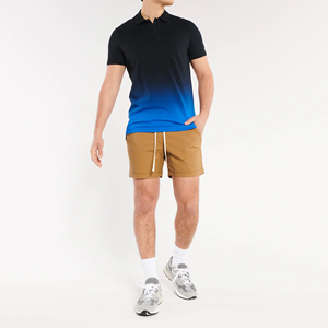 Shorts de bain pour hommes en coton uni avec cordon de serrage à la taille, style bermuda décontracté, séchage rapide - Product Image 4