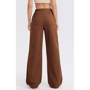 Jean en denim marron large et tendance pour femme, taille haute de luxe, écologique, durable, style urbain, tailles 26-40 - Product Image 2