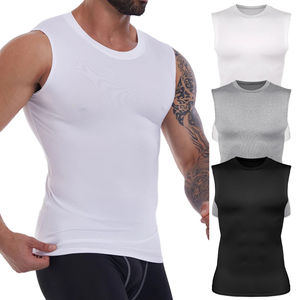 Camiseta Moldeadora de Compresión para Hombre, Chaleco Reductor sin Mangas, Camiseta de Entrenamiento para Adelgazar, Control de Abdomen, Agradable al Tacto, para Gimnasio - Product Image 1