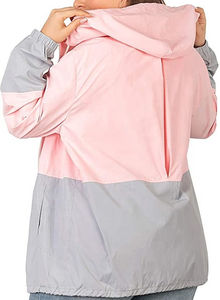 Chaqueta Impermeable y Cortavientos de Talla Grande para Mujer, con Capucha, Diseño Personalizado en Dos Tonos, Varios Colores - Product Image 2