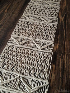 Boho Style Handmade Luxury White Macrame Cotton Tassels Knotted <b>Table</b> <b>Runner</b> Customized <b>Table</b> <b>Runners</b> Wholesale 14 X 78 Inches - Product Image 2