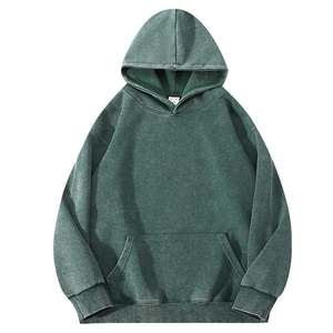 OEM Service 100% Cotton Heavyweight Fleece <b>Brushed</b> Inside 450 GSM Men's Hoodies Oversized Unisex Acid Washed Fleece Vintage - Product Image 3