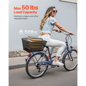 Cestino Posteriore per Bicicletta in Metallo Resistente con Rete Metallica Impermeabile, Adatto alla Maggior Parte delle Biciclette - Product Image 5