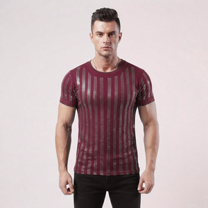 Camisetas para Hombre Hechas en Pakistán, de Secado Rápido y Cómodas, 100% Algodón, Diseño Personalizado con Pedrería, Tejido de Punto de Alta Calidad - Product Image 1