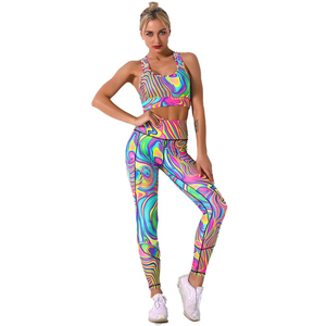 Conjuntos de Yoga para Mujer de Marca Privada a Precio Económico con Gran Demanda, Variedad en Oferta, Último Modelo Elegante, Conjunto de Yoga Sublimado para Mujer - Product Image 3