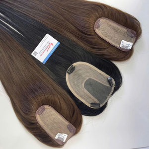 Hot Products 100% Virgin Remy Vietnamese Topper for Women Natural Wave Silk Base <b>Chemical</b> <b>Free</b> Darker <b>Dye</b> Ready Best Quality - Product Image 6