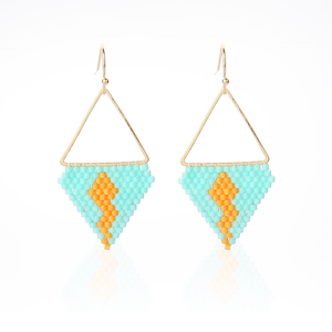 Pendientes de Gota de Agua con Cuentas Multicolores, Tejidos a Mano, Creativos y Modernos, de MD HANDICRAFTS - Product Image 6