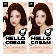 Mise-en-scene Nuovo Set di 2 Tinte per Capelli Hello Cream Regular Marrone Caldo con Sconto - Product Image 1