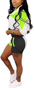 Women's Custom Embroidery Logo Lightweight Windbreaker with Zipper Plus Size Track <b>Jacket</b> and Short Set - Product Image 3